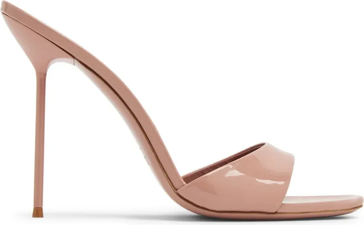 Lidia 105mm patent-leather mules