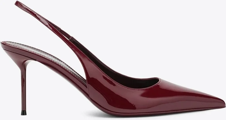 Lidia 75 Patent Leather Slingback Pumps