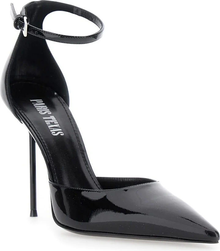 'lidia' Bordeaux Slingback Pumps With Buckle Strap Closure And High Stiletto Heel In Patent Leather Woman - Image 2