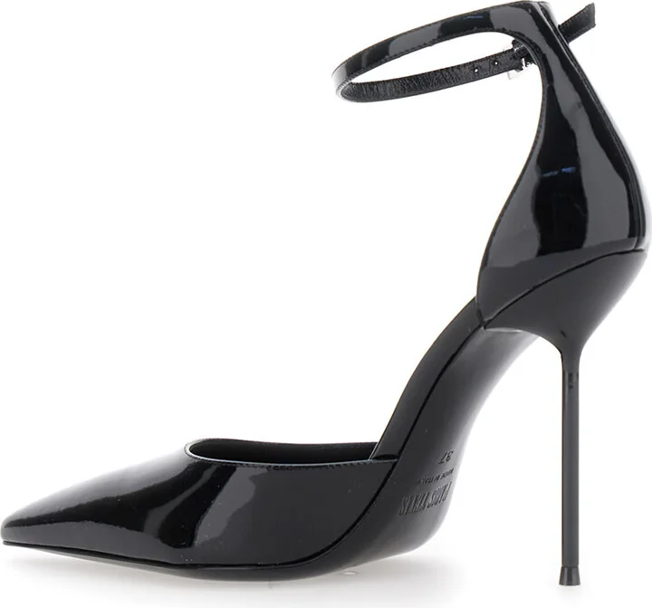 'lidia' Bordeaux Slingback Pumps With Buckle Strap Closure And High Stiletto Heel In Patent Leather Woman - Image 3