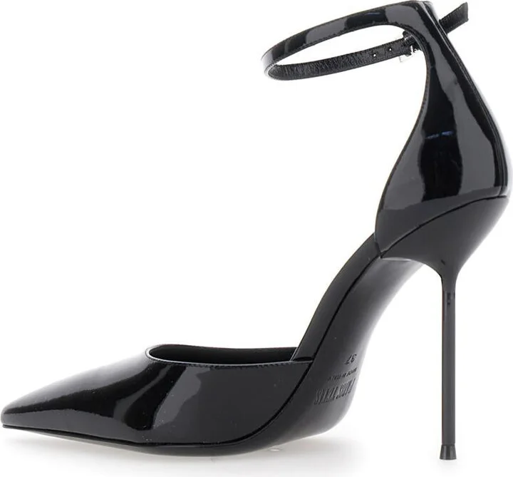 'Lidia' Bordeaux Slingback Pumps With Buckle Strap Closure And High Stiletto Heel In Patent Leather Woman - Image 3
