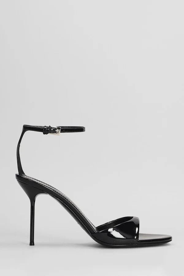 Lidia Sandal 90 Sandals In Black Patent Leather