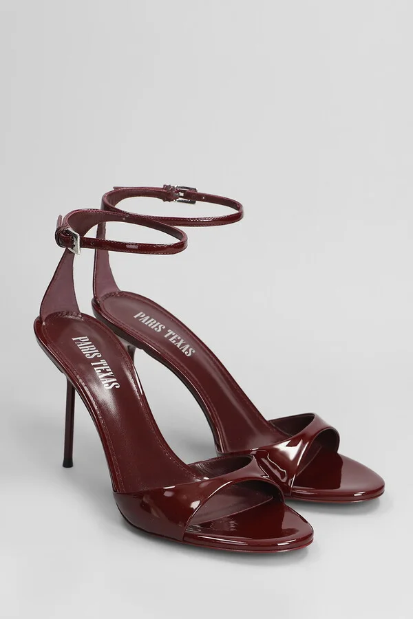 Lidia Sandal 90 Sandals In Bordeaux Patent Leather - Image 2