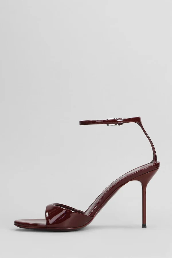 Lidia Sandal 90 Sandals In Bordeaux Patent Leather - Image 3