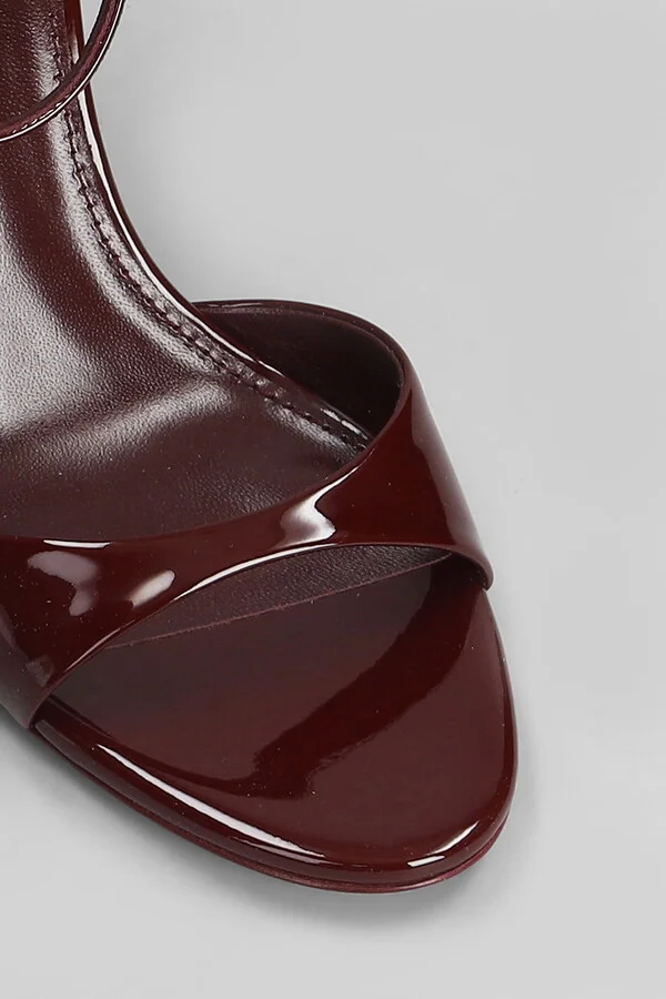 Lidia Sandal 90 Sandals In Bordeaux Patent Leather - Image 5