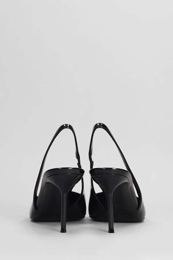 Lidia Slingback 70 Pumps In Black Patent Leather - Image 4