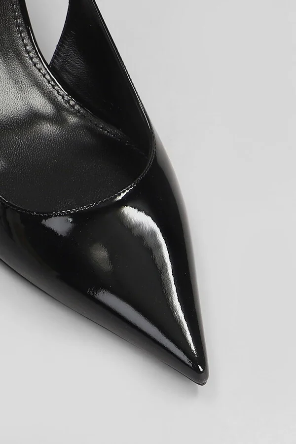 Lidia Slingback 70 Pumps In Black Patent Leather - Image 5