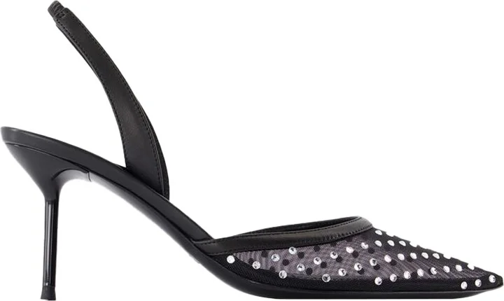 Lidia Slingback 70 Pumps - Paris Texas - Synthetic - Black