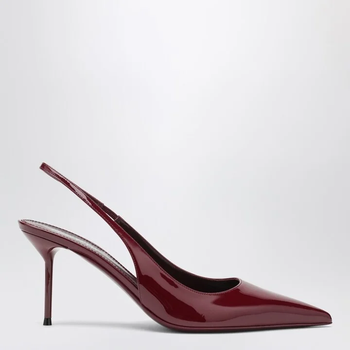 Lidia slingbacks rouge noir in patent leather