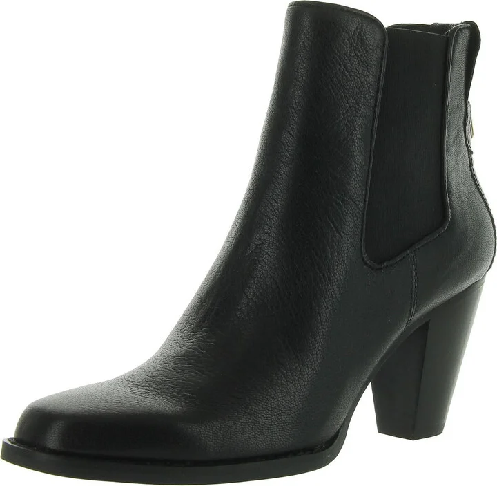 Lido Womens Leather Heels Mid-Calf Boots