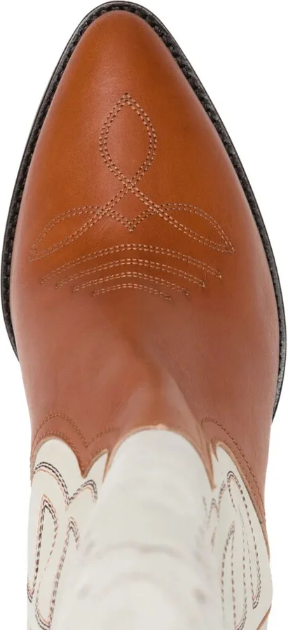 Liela 60mm embroidered leather boots - Image 4