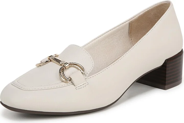 Life Stride Womens Bliss Block Heel Loafer Bone 9 W