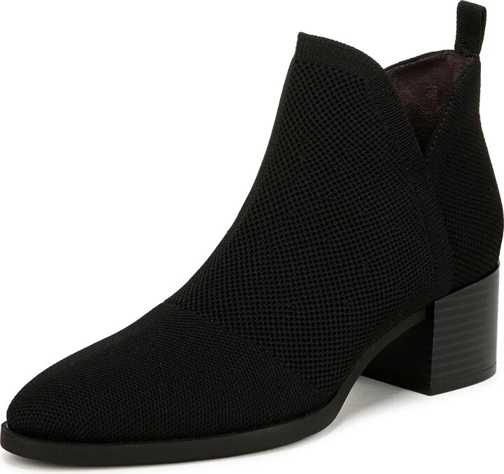 Life Stride Womens Destined Block Heel Ankle Bootie Black 9.5 M
