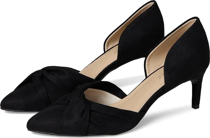 LifeStride Abby High Women's Heels Black Fabric : 10 M (B), Leather/Rubber