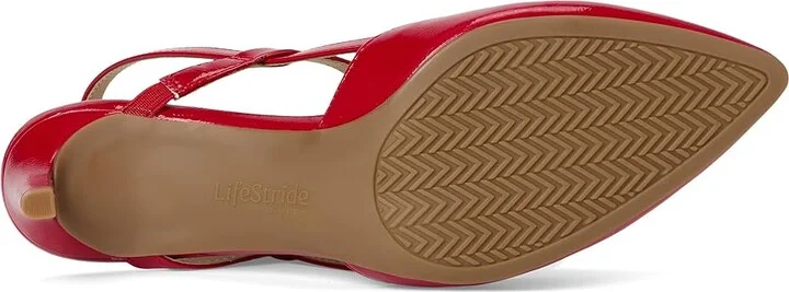 LifeStride Aire Slingback Women's Sandals Red : 10 W (C), Leather - Image 3