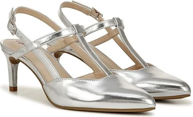 LifeStride Aire Slingback Women's Sandals Silver : 5.5 M (B), Leather