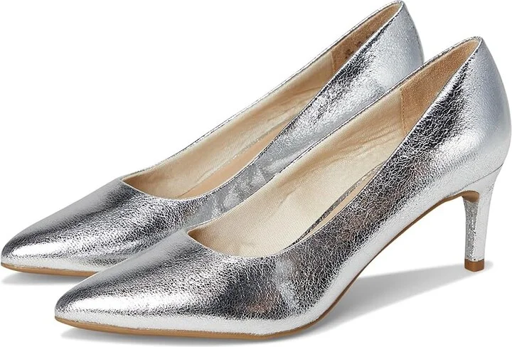 LifeStride Alexis Women's Shoes Silver Metallic : 9 W (C)