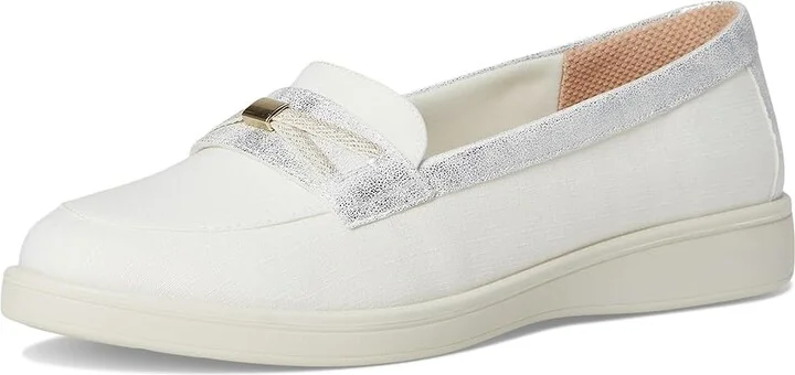 LifeStride All Aboard Boat Shoes Women's Flat Shoes Cloud White : 6 M (B), Synthetic - Image 5