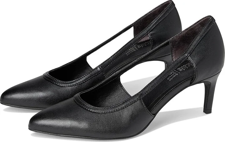 LifeStride Alma Pump Shoes Women's Shoes Black Lizard : 9.5 W (C), Faux Leather