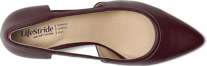 LifeStride Alma Pump Shoes Women's Shoes California Wine Red : 5.5 M (B), Faux Leather - Image 2