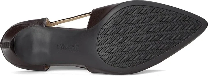 LifeStride Alma Pump Shoes Women's Shoes Dark Chocolate Lizard : 6.5 M (B), Faux Leather - Image 3