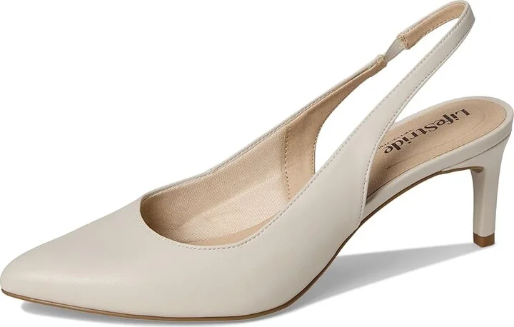 LifeStride Annalise High Women's Heels Bone : 9 W (C), Leather - Image 5