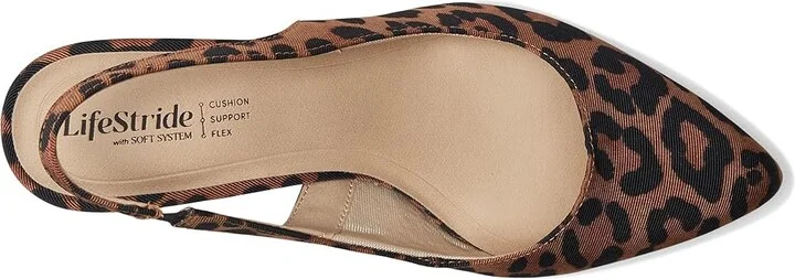 LifeStride Annalise Slingback Shoes Women's Shoes Brown Leopard : 11 M (B), Synthetic - Image 2