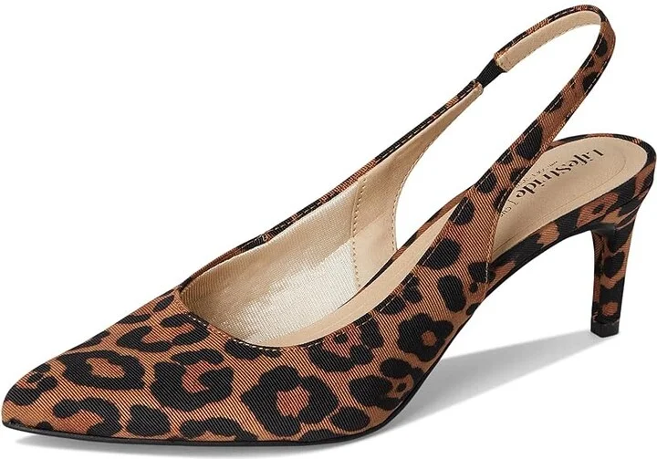LifeStride Annalise Slingback Shoes Women's Shoes Brown Leopard : 11 M (B), Synthetic - Image 5