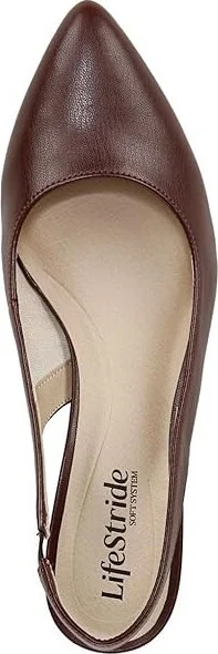 LifeStride Annalise Slingbacks Women's Sandals Wine : 7 W (C), Leather - Image 2