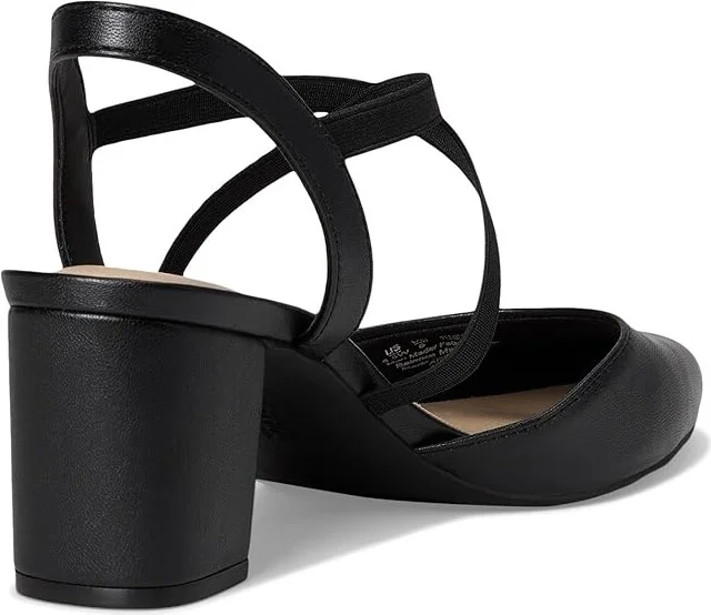 LifeStride April Pumps High Women's Heels Black Smooth : 9 W (C), Faux Leather - Image 4