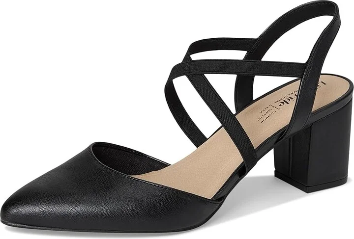 LifeStride April Pumps High Women's Heels Black Smooth : 9 W (C), Faux Leather - Image 5