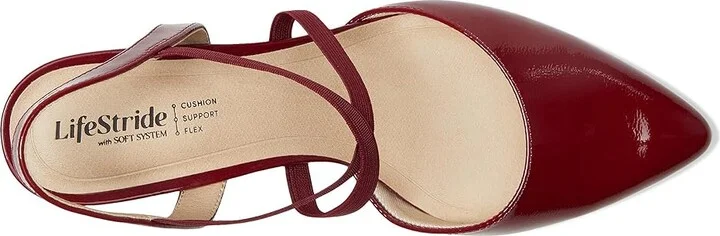 LifeStride April Pumps High Women's Heels Dark Cherry : 8.5 W (C), Faux Leather - Image 2