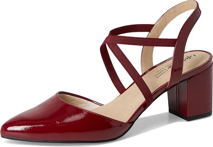 LifeStride April Pumps High Women's Heels Dark Cherry : 8.5 W (C), Faux Leather - Image 5