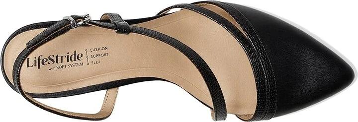 LifeStride Arlo Women's Sandals Black Faux Leather : 10 W (C) - Image 2