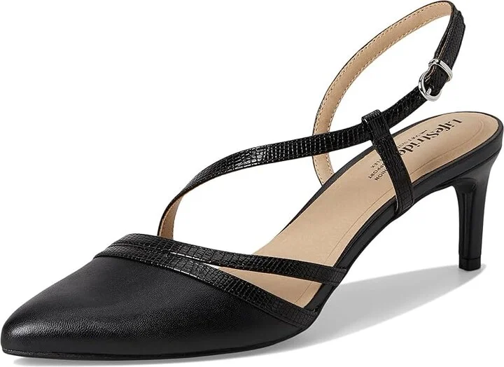 LifeStride Arlo Women's Sandals Black Faux Leather : 10 W (C) - Image 5