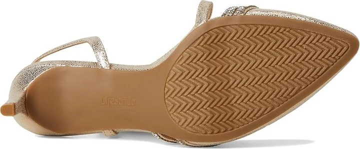 LifeStride Arlo2 Women's Sandals Platino Gold Faux Leather : 7.5 M (B) - Image 3