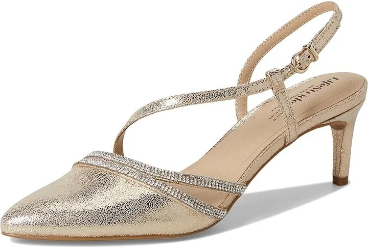 LifeStride Arlo2 Women's Sandals Platino Gold Faux Leather : 7.5 M (B) - Image 5