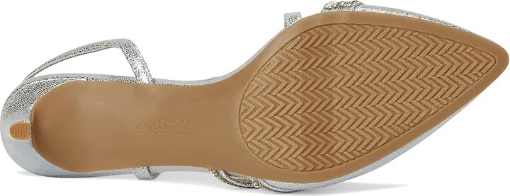 LifeStride Arlo2 Women's Sandals Silver Faux Leather : 11 W (C) - Image 3