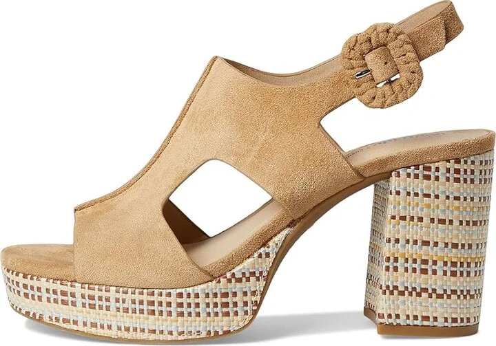 LifeStride Audra Strappies High Women's Heels Cuoio Taupe Fabric : 6.5 W (C), Leather/Synthetic - Image 6