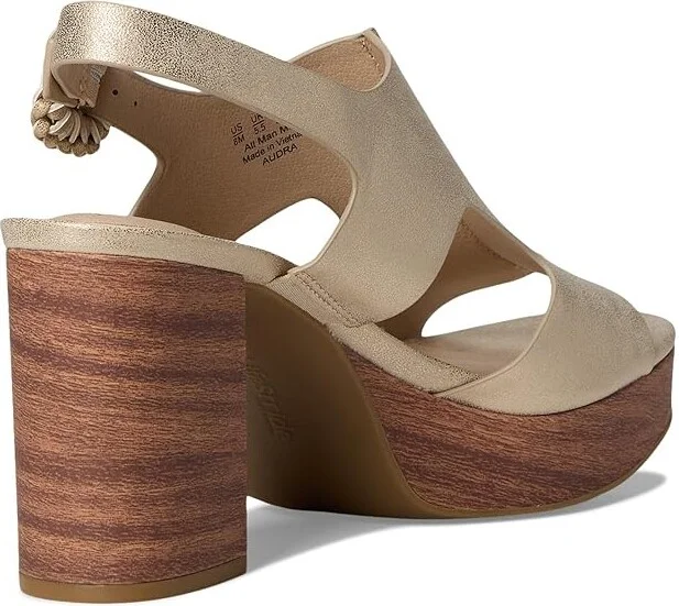 LifeStride Audra Strappies High Women's Heels Gold Fabric : 8 W (C), Leather/Synthetic - Image 4