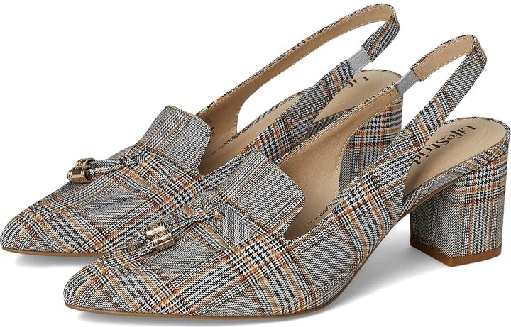 LifeStride Audrey Women's Sandals Spice Plaid : 6 M (B), Rubber/Textile