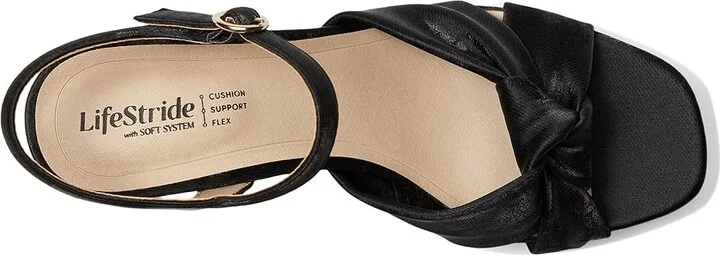 LifeStride August Women's Sandals Black Faux Leather : 8.5 M (B), Synthetic - Image 2