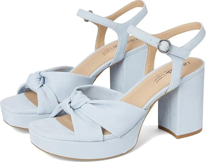 LifeStride August Women's Sandals Blue Faux Leather : 9.5 W (C), Synthetic