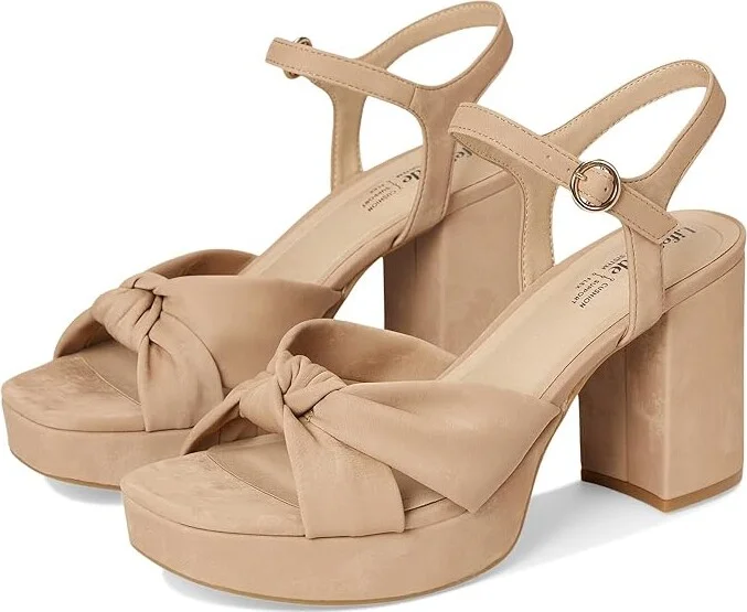 LifeStride August Women's Sandals Tan Faux Leather : 9.5 W (C), Synthetic