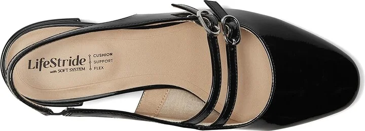 LifeStride Beatrice Slingback Shoes Women's Shoes Black Patent : 9 M (B) - Image 2