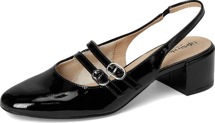 LifeStride Beatrice Slingback Shoes Women's Shoes Black Patent : 9 M (B) - Image 5