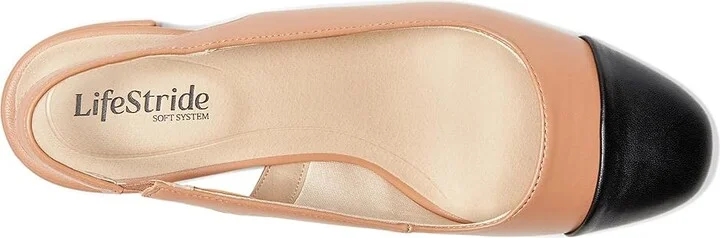 LifeStride Becoming Women's Sandals Tan/Black : 6 M (B), Leather/Textile - Image 2