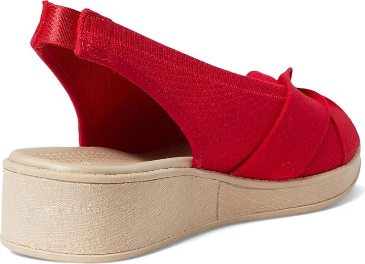 LifeStride Bell Slingbacks Women's Sandals Fire Red Knit Fabric : 6.5 M (B), Synthetic - Image 4