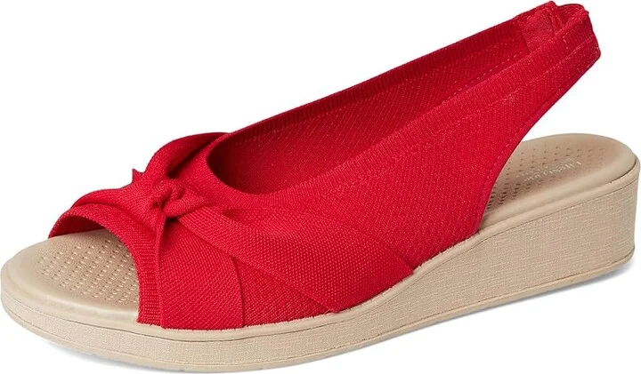 LifeStride Bell Slingbacks Women's Sandals Fire Red Knit Fabric : 6.5 M (B), Synthetic - Image 5