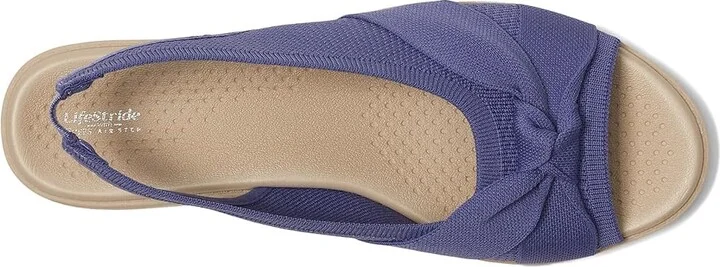 LifeStride Bell Slingbacks Women's Sandals Skipper Blue Knit Fabric : 9.5 M (B), Synthetic - Image 2